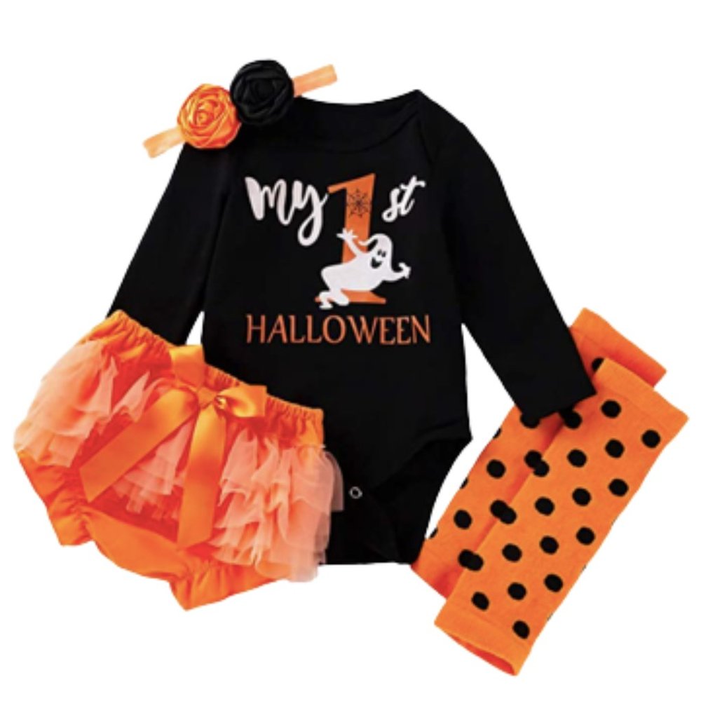 🌿🎃👻 My First Halloween Newborn Outfit [0-3M] 👻🎃🌿